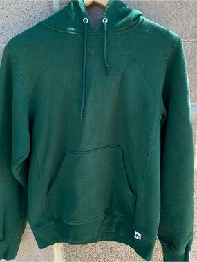 Vintage Russell Athletic Hoodie Mens Small Green Fleece Pullover 90s
